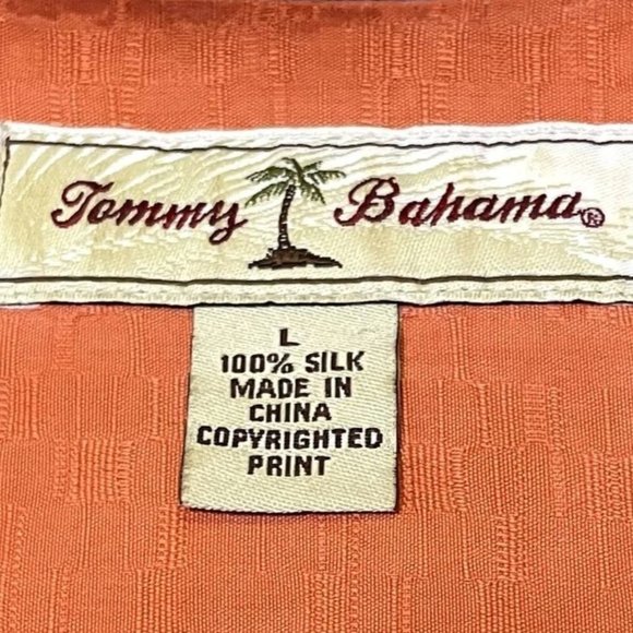 Tommy Bahama Blue and Green Floral 100% Silk Men's Short Sleeve Hawaiian Shirt L - Picture 3 of 6